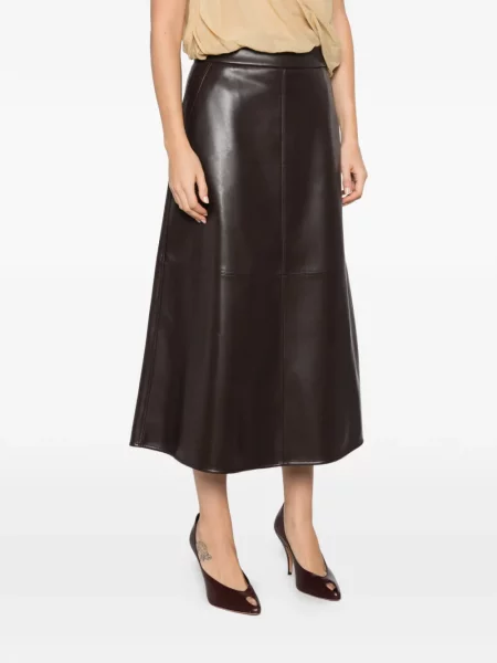 Fustă din piele 's Max Mara maro