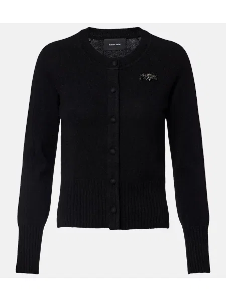 Cardigan Simone Rocha din cașmir negru