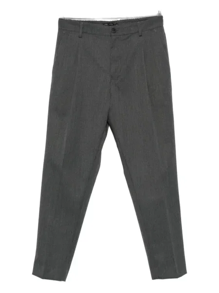 Plisované kalhoty Low Brand šedé