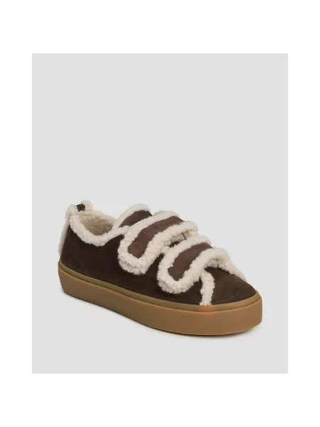 Inuikii Sneakers Shearling Low Velcro maro