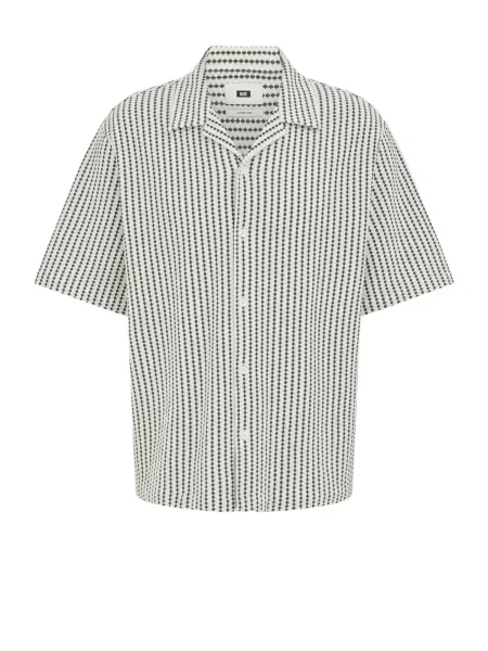 WE Fashion Košile režná / tmavě zelená