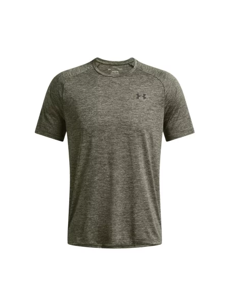 UNDER ARMOUR Tehnička sportska majica Tech zelena melange crna