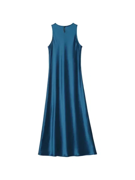 Rochie maxi Ivory Paris fără mâneci albastru