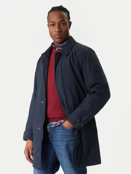 Tommy Hilfiger Παλτό μεταβατικό Σκούρο μπλε