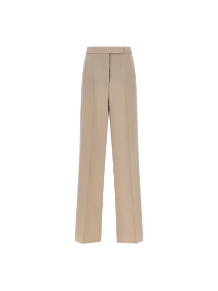 Spodnie Max Mara wełniane beżowe