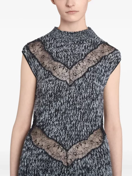 Rochie Giambattista Valli din dantelă de costum gri
