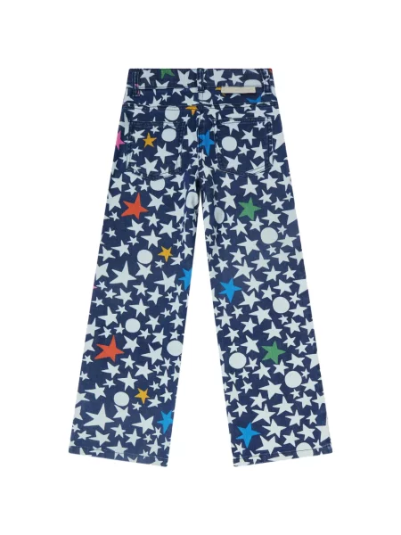 Szerokie jeansy dziecięce Stella Mccartney niebieskie