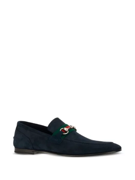 Pantofi loafer Gucci cu dungi albastru