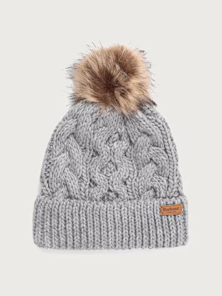 Barbour căciulă cu pompon pentru femei gri