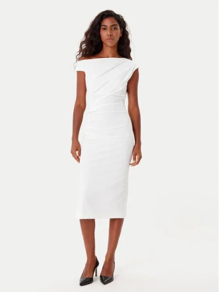 Rinascimento Rochie cocktail alb