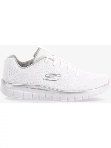 Skechers Graceful Get Connected Trampki w kolorze biało-srebrno-szarym 37 białe