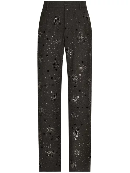 Kalhoty Dolce & Gabbana s flitry černé