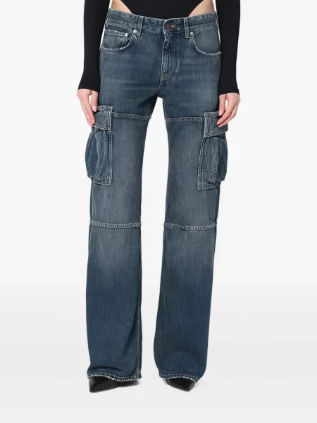 Blugi Balenciaga cu autograf albastru