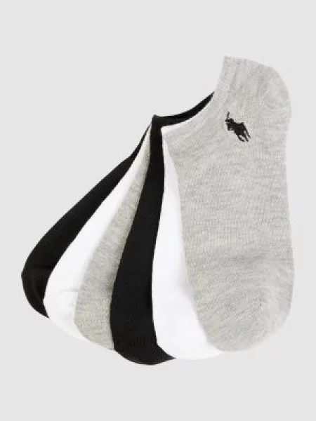 Polo Ralph Lauren Skarpety pakowane po 6 szt. Kobiety drobna dzianina szary|czarny|biały jednolity ONE SIZE białe