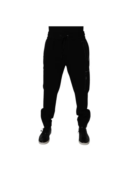 Joggery Dolce And Gabbana wełniane czarne