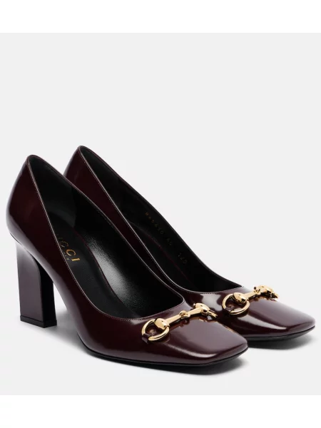 Usnjene salonarji Gucci bordo
