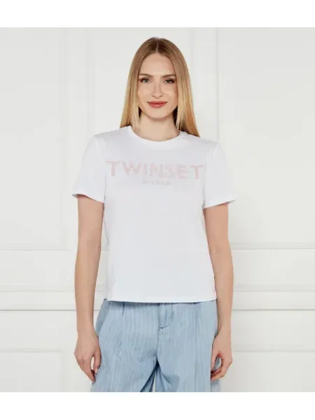 TWINSET Tricou | alb