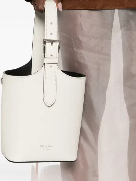 Geantă bucket Prada cu imagine