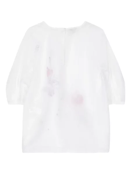 Gėlėtas raštuotas palaidinė Shiatzy Chen organza balta