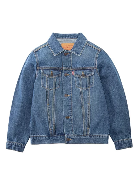 Levi's geacă din denim pentru copii albastru