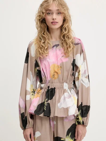 Stine Goya bluză cu imprimeu bej