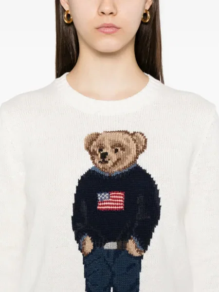 Pulover Polo Ralph Lauren cu broderie maro