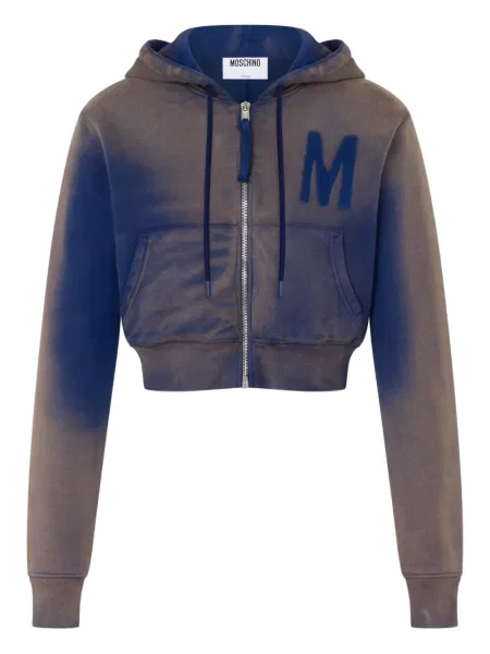 Hanorac cu glugă Moschino albastru