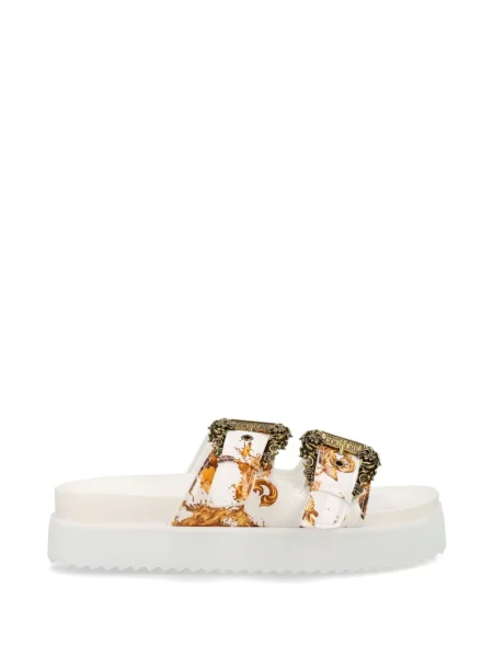 Sandale Versace Jeans Couture cu cataramă alb