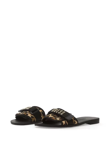 Sandale Guess fără toc cu imagine cu model leopard