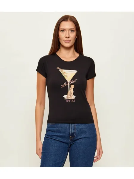 GUESS Tricou LEOPARDTINI bej / maro deschis negru