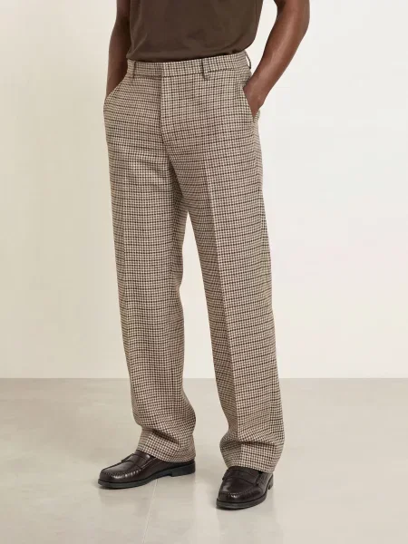 I'm Brian Oblekové Kalhoty Střih Regular Fit beige béžové
