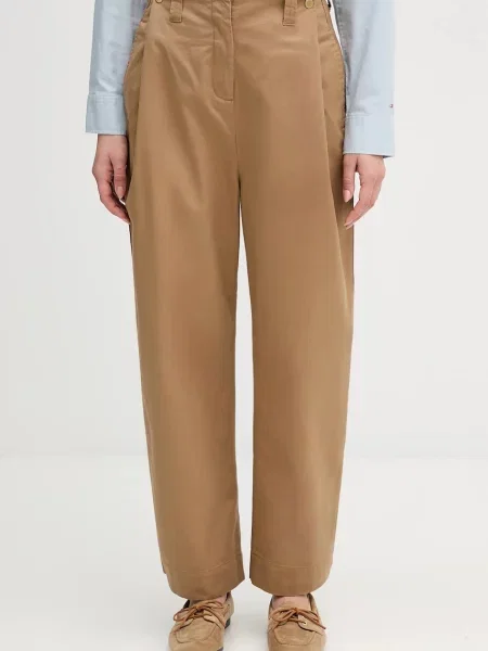 Barbour pantaloni Alara lat high waist maro