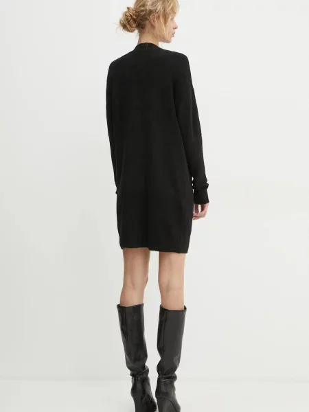 Šaty z vlněné směsi Morgan RMHIVER mini oversize RMHIVER černá