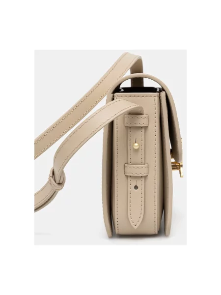Torebka crossbody Maison Kitsune skórzana beżowa