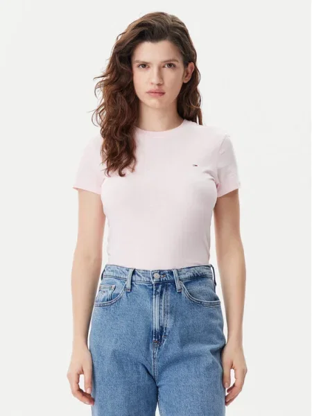 Тениска Tommy Jeans 2 броя дамска бяло