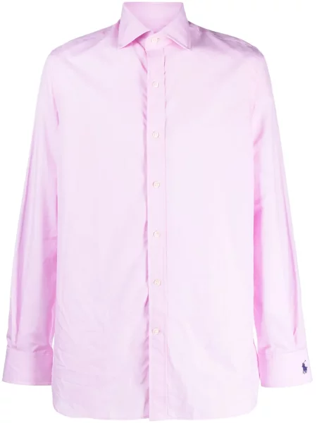 Кадифена поло тениска Polo Ralph Lauren на райета синьо