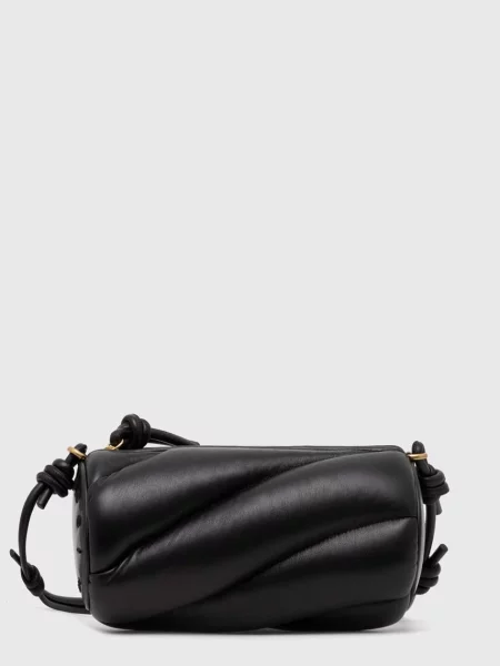 Fiorucci torebka skórzana Black Leather Mella Bag czarny