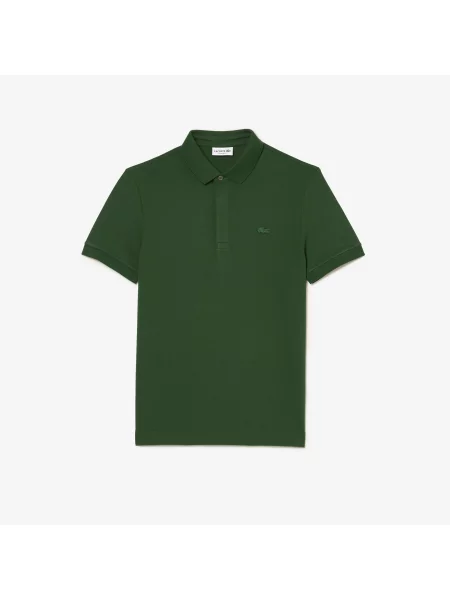Lacoste Koszulka Polo Paris Stretch Piqué Regular Fit zielona