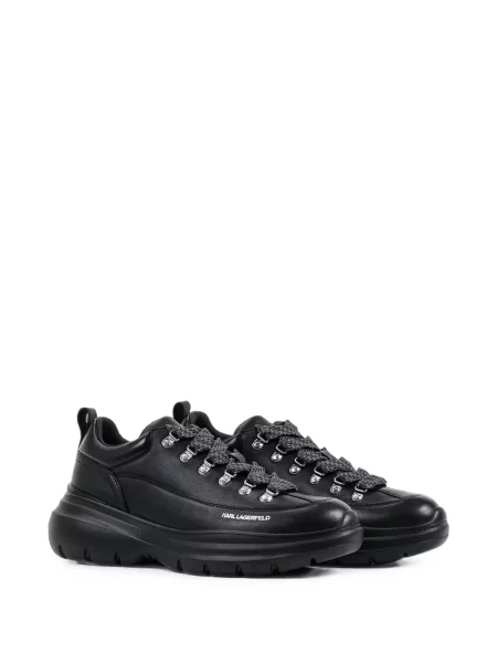 Sneakers Karl Lagerfeld με κορδόνια με σχέδιο με δαντέλα μαύρο