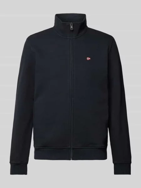 Bluza rozpinana z wyhaftowanym logo model ‘BALIS’ Napapijri czarna