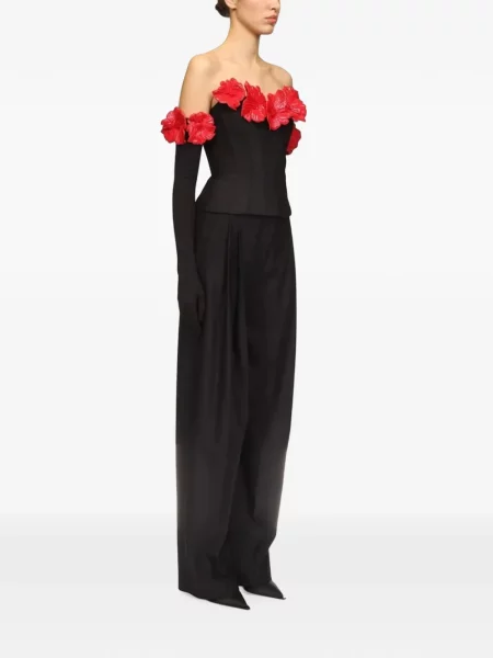 Pantaloni David Koma negru