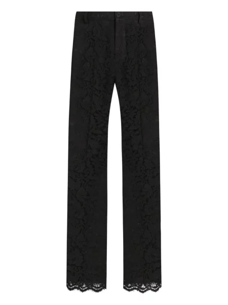 Krajkové kalhoty Dolce & Gabbana černé