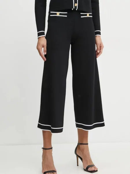 Karl Lagerfeld pantaloni femei neted negru