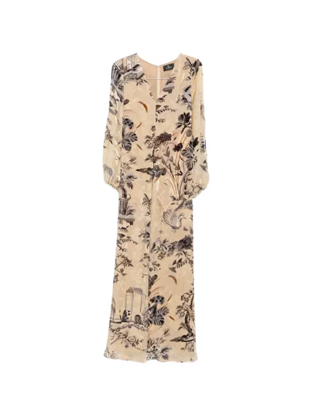 Rochie maxi Etro cu model floral cu imagine