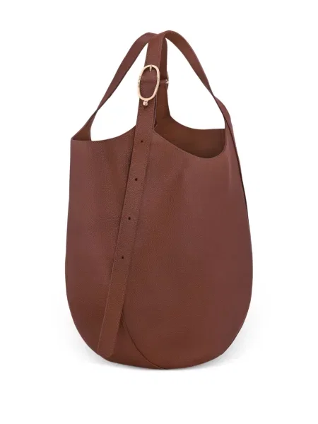 Geanta de piele Longchamp din piele maro