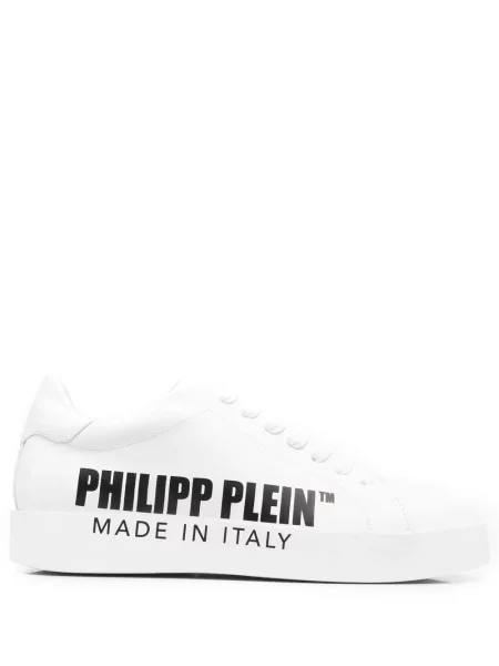 Sneakerși Philipp Plein cu imagine alb
