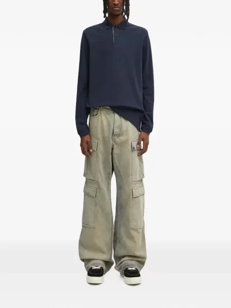 Lung tricou polo Barbour albastru