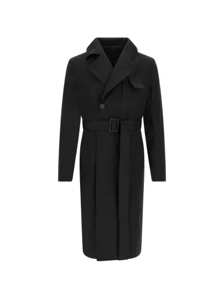 Palton cu două rânduri de nasturi Rick Owens cu două rânduri de nasturi negru