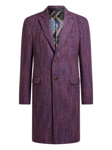 Palton Etro din tweed violet