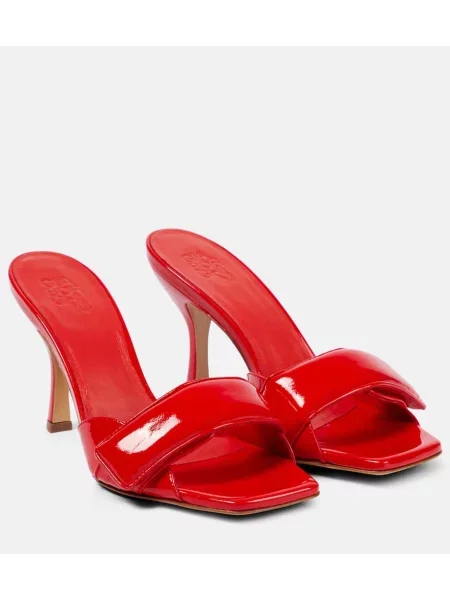 Usnjene lakirane mules Gia Borghini rdeča